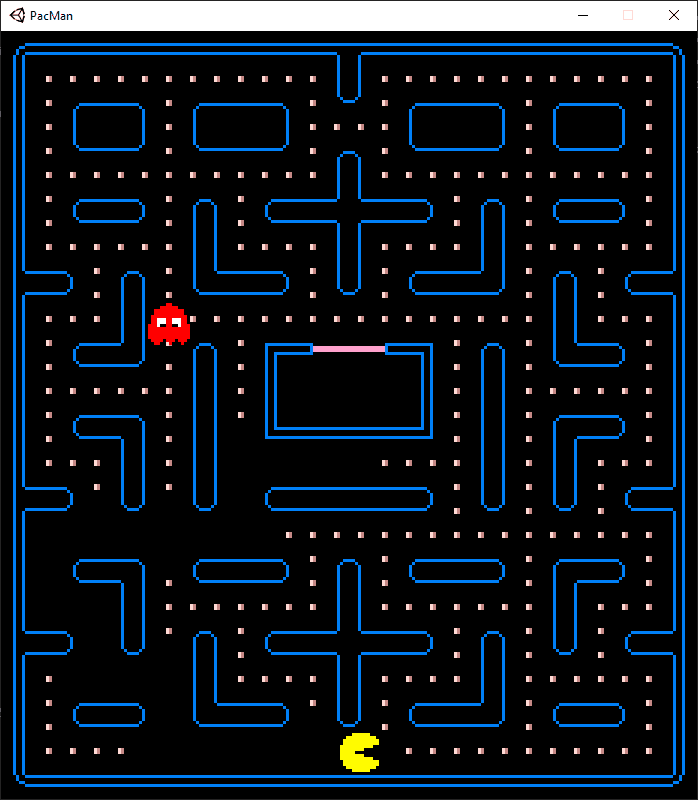 Pacman single ghost gameplay.